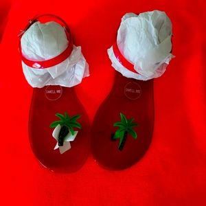 Katy Perry Women's The Geli Flat Sandal Palm Tree